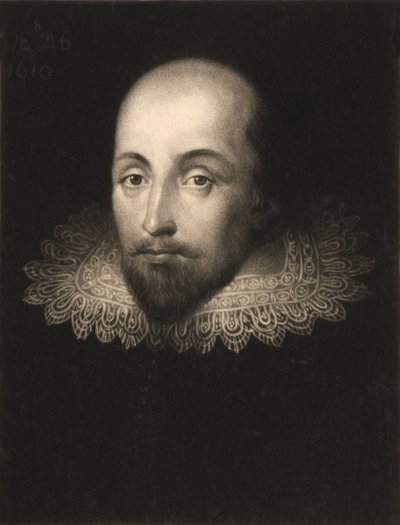 William Shakespeare, engraved by Charles Turner by Cornelius Janssen van Ceulen